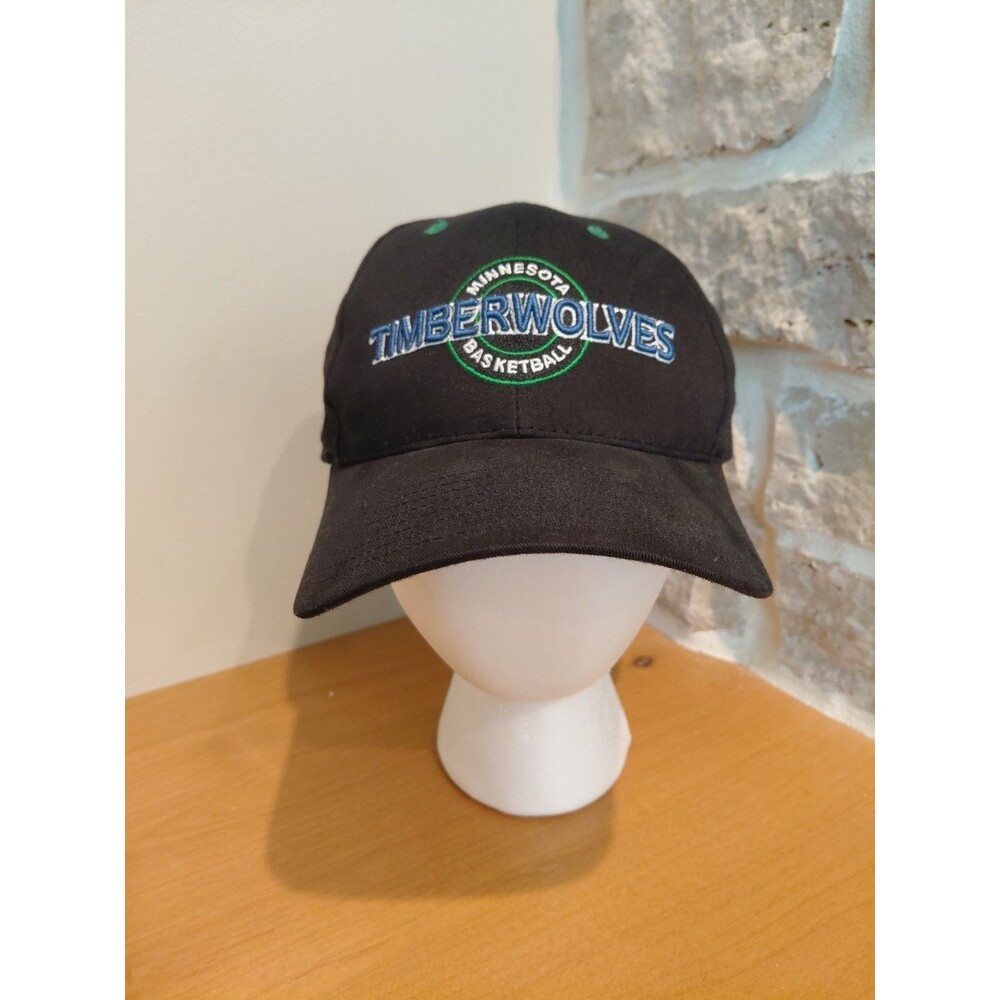 Vintage 1990s Timberwolves Graffic Snapback Hat Logo 7 NBA offical